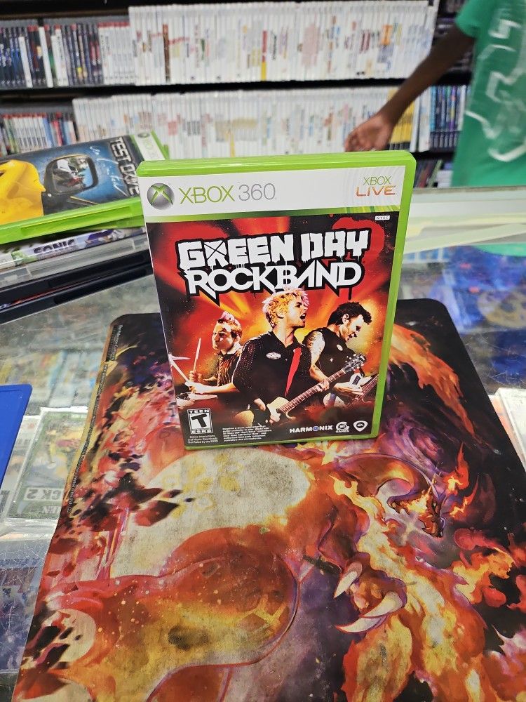 Green Day Rock Band Xbox 360 CIB Disc And Manual In Excellent Condition