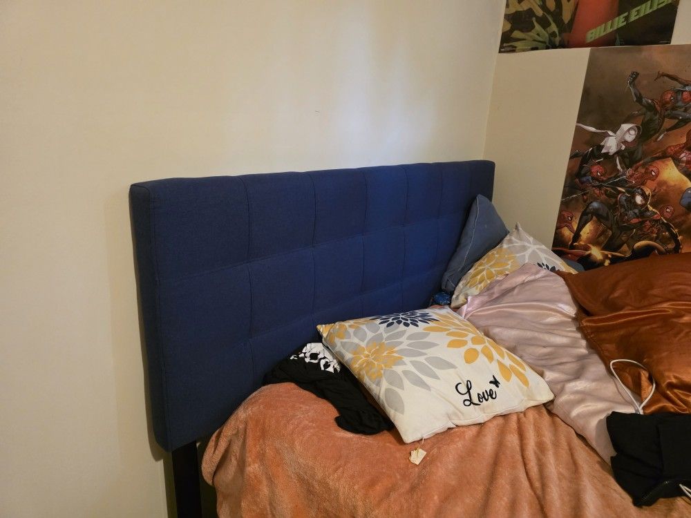 Full Blue Fabric Head