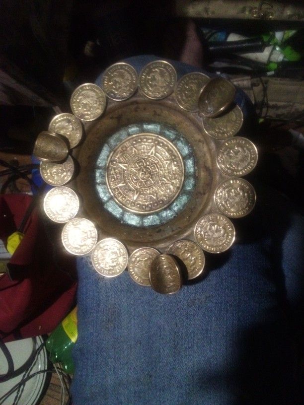Unique Ashtray Made Out Of Coins Earliest Date 1958 Oldest Coin1967