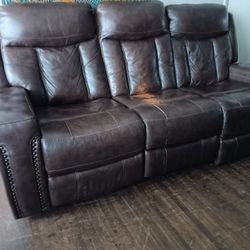 Nice Leather Recliner Sofa