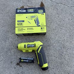 RYOBI USB Lithium Screwdriver Kit with 2.0 Ah USB Lithium Battery