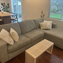 Grey Sectional Couch Left Facing Chaise