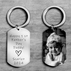 Father Daughter Hot Hamdmade Keychain