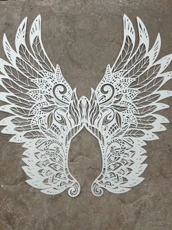 White metal angel wings