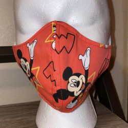 Disney Mickey Mouse Face Mask With Filter 😷  Child Size 8 Years And Under