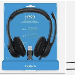 NEW ogitech USB Headset H390 With Noise cancelling Microphone