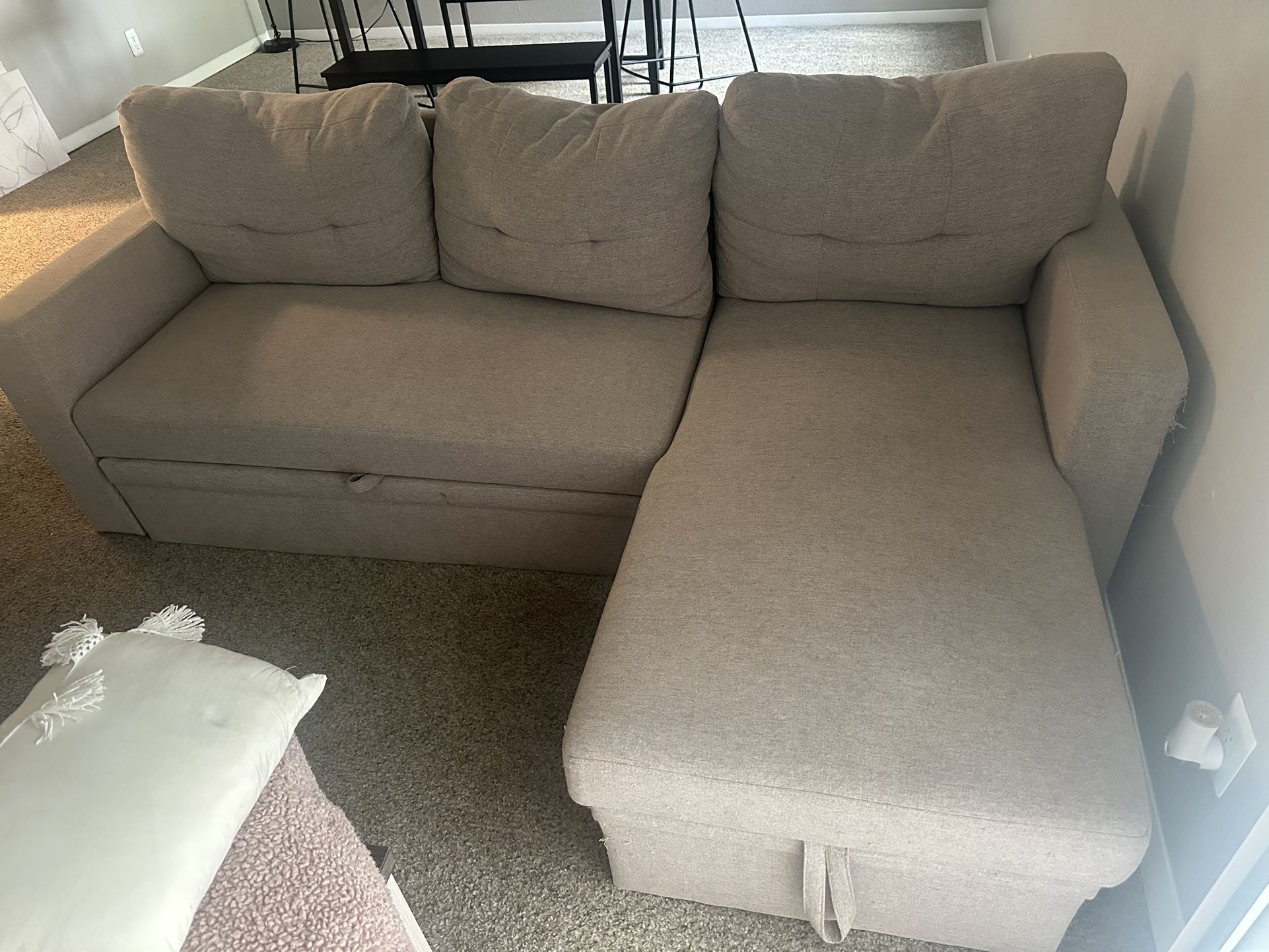 Couch/ Pull Out Bed With Storage