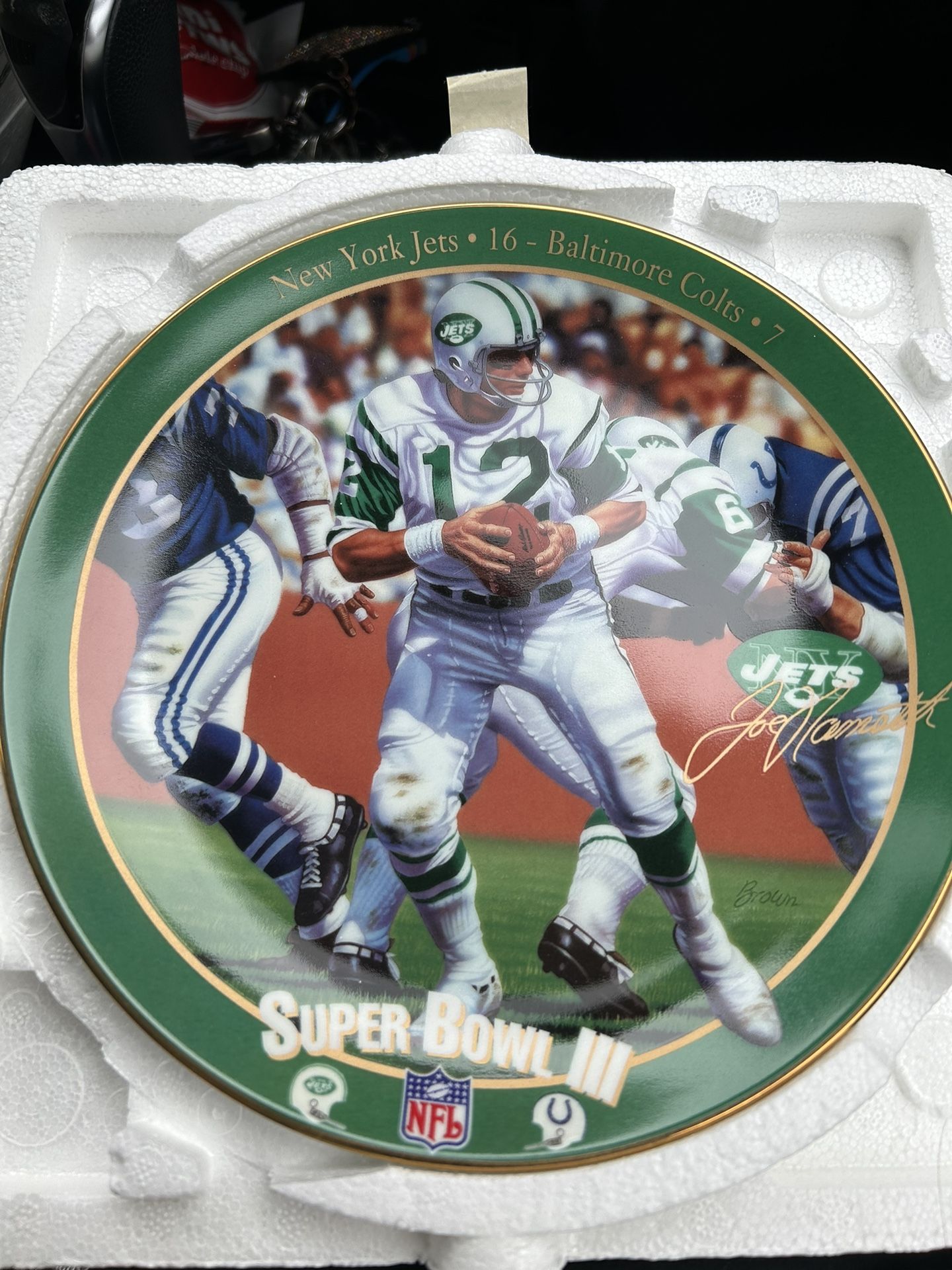 Brett Farve, Joe Namath, Johnny Unitas Plate