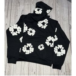 Denim Tears Black White Hoodie XXL