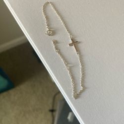 Sterling Silver Bracelet With A Cross