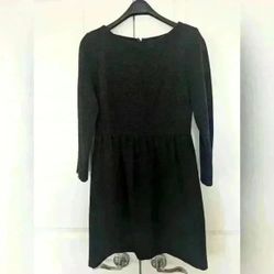 Black dress with long sleeves from loft -  size 4p 