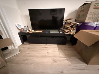 Title: Modern Black TV Stand / Media Console