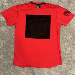 Men’s red and black “drip” shirt