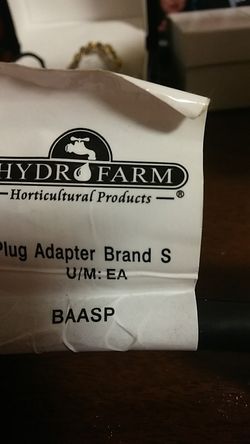 Hydro farm plug s adapter