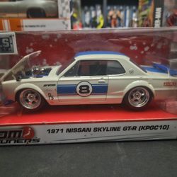 JADA JDM TUNERS 1971 NISSAN SKYLINE GTR KPGC10 WHITE / BLUE