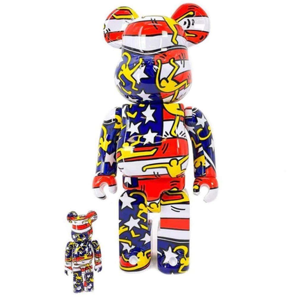 Keith Haring #7 US Flag RARE Bearbrick 100%&400%