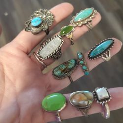 Sterling Silver Rings, Turqoise And More.