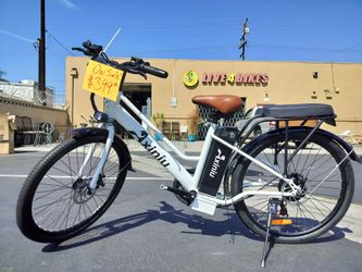Axiniu Two seater Electric Bike BLK & WHT available | 24" 48V 20AH 350W |  Great for school pickups!!