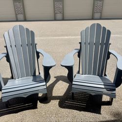 Pair Adirondack Outdoor Chairs