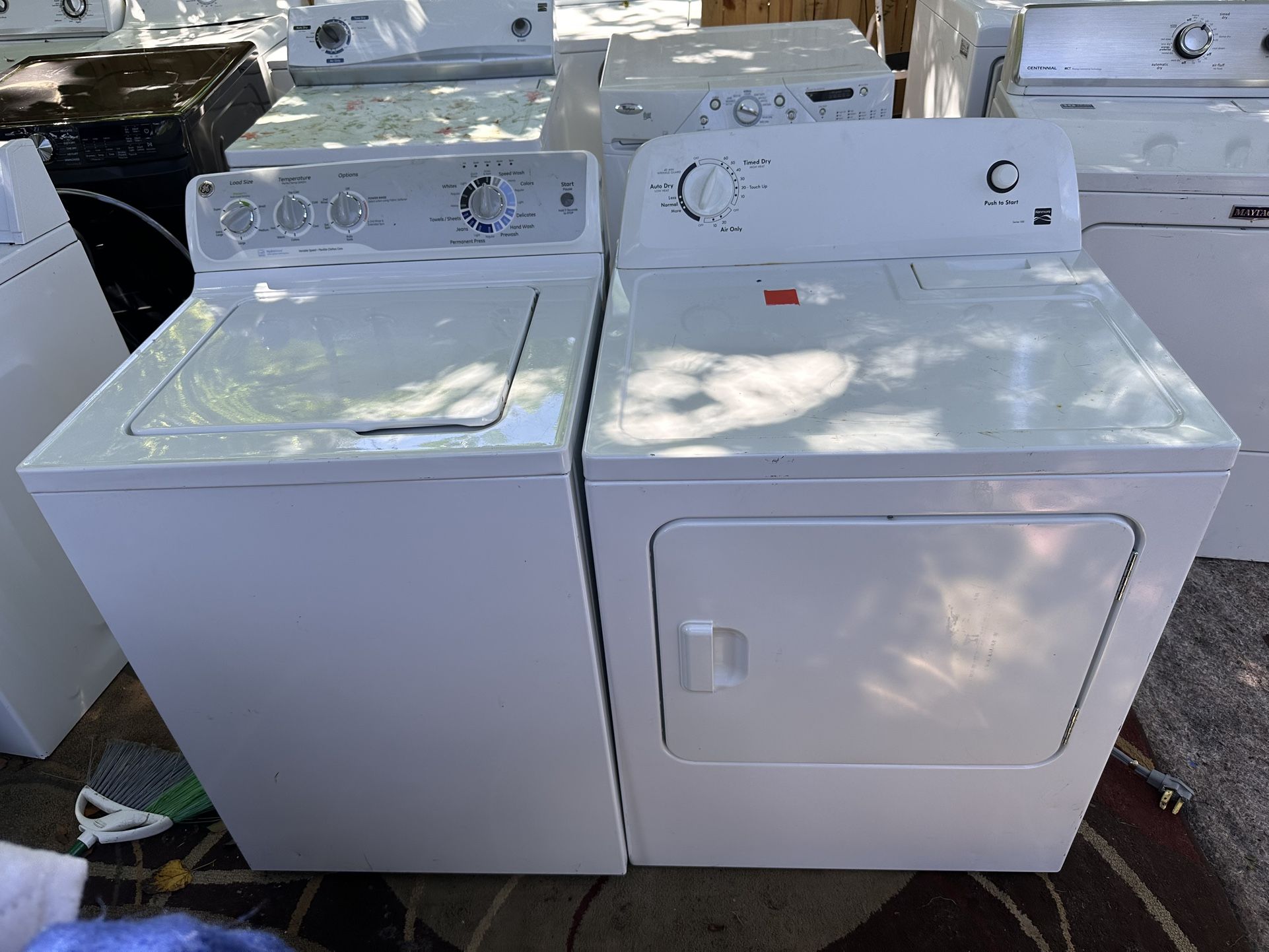 Ge Top Load Washer & Kenmore Dryer Set 