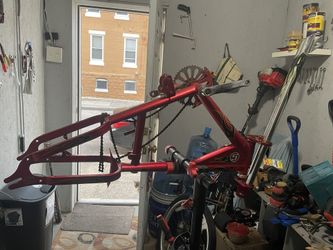 1978 Schwinn Stingray Orange County Chopper Frame w Chain Crank Set Forks