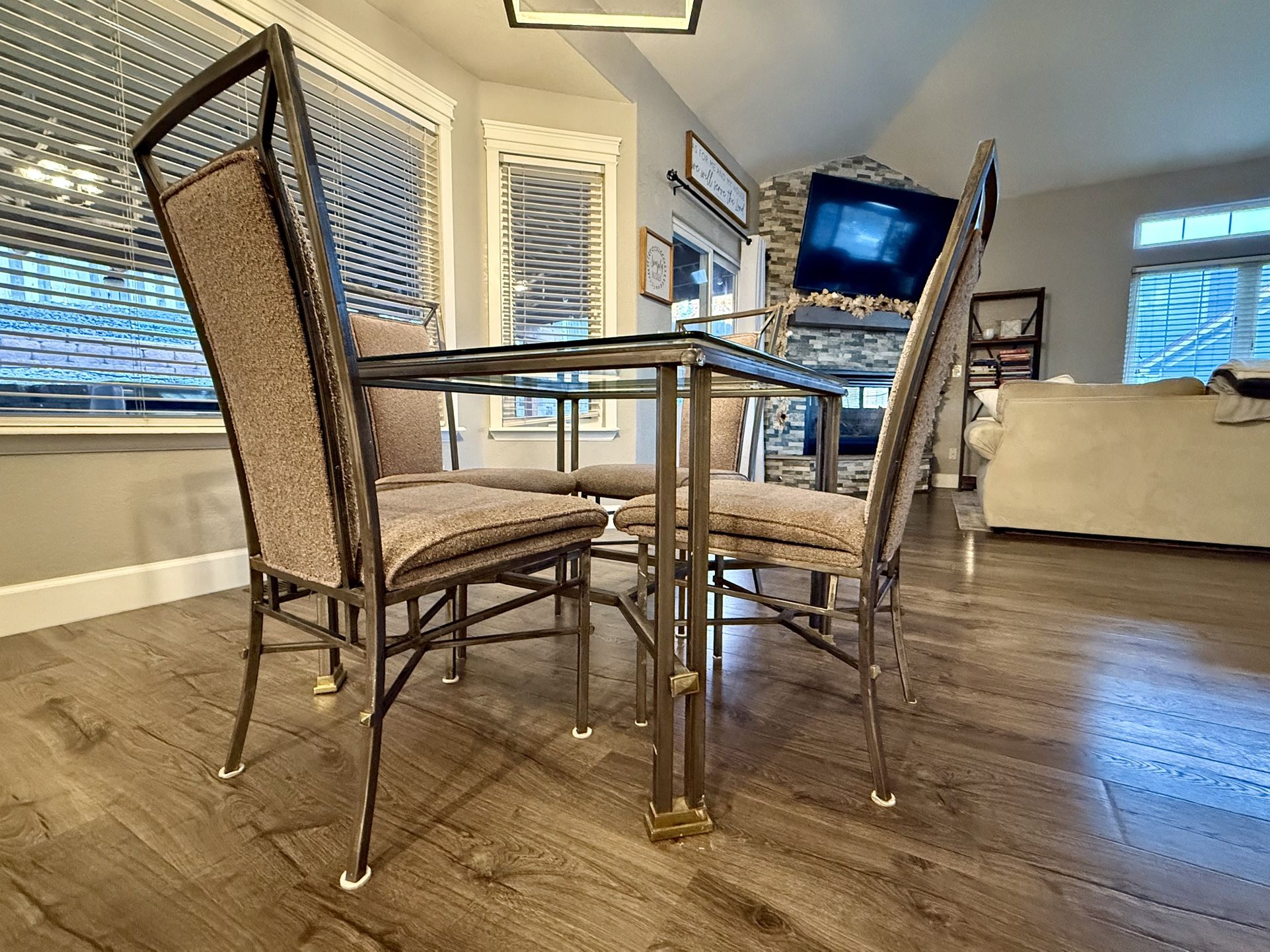 Modern 5-piece Glass Dining Set