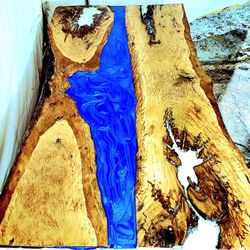 Custom Epoxy River Table With Custom Base