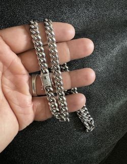 Silver Miami Cuban Link Necklace $75