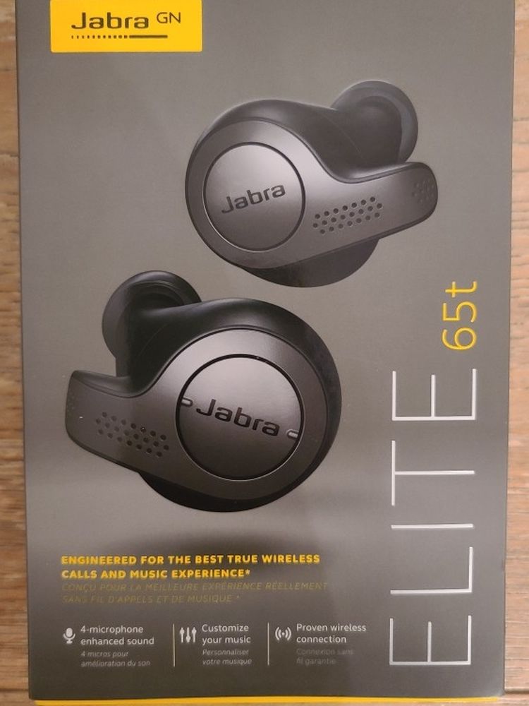 LIKE NEW - WIRELESS EARBUDS JABRA 65t ELITE SILVER