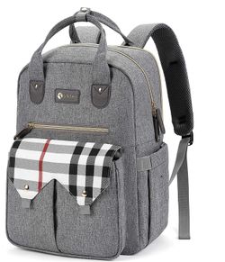Diaper Backpack- Light Grey