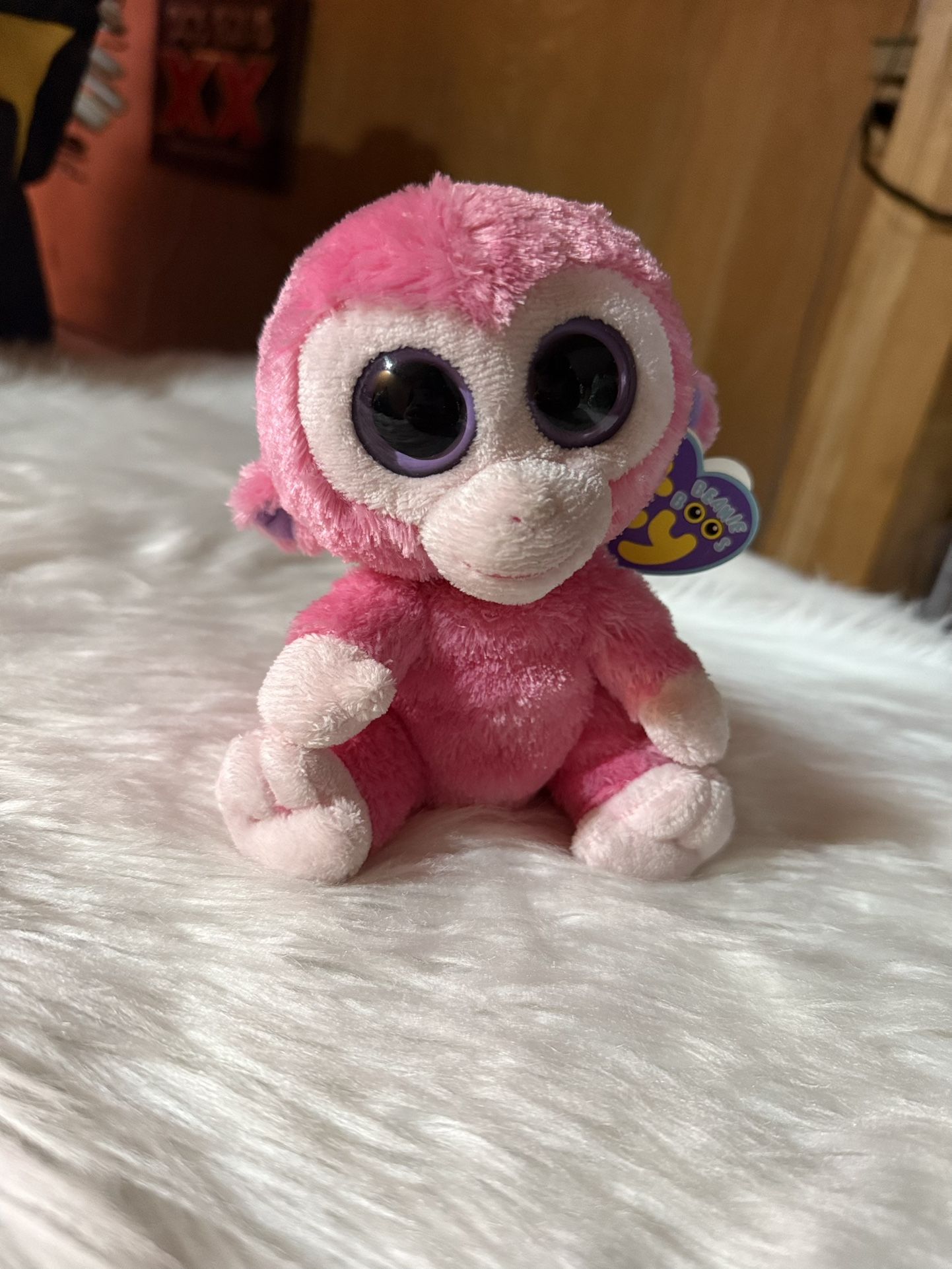 Ty Pink Monkey beanie Boos Collection