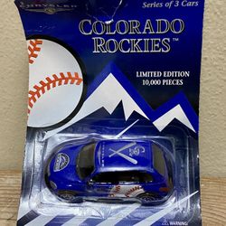 Colorado Rockies #3 of 3 Blue PT Cruiser Diecast Toy Limited Edition