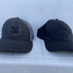 2 golf hats “live lucky and callaway”