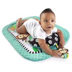 Bright Starts Giggle & See Safari Tummy Time Prop Activity Mat, Ages Newborn +