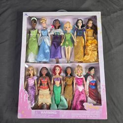 NEW Disney Store 12 Classic Doll Collection Gift Set #11 Ariel, Belle *READ*
