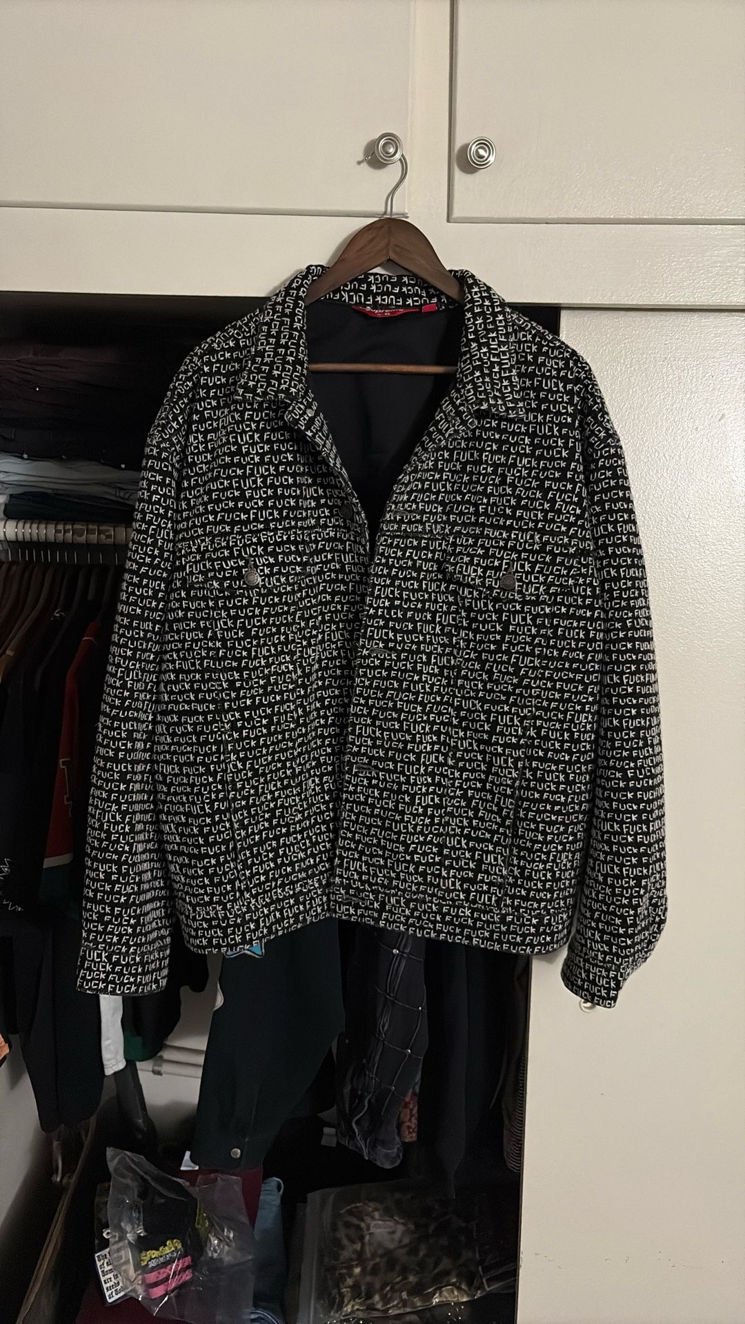 Supreme Fuck Stick Denim Jacket XL