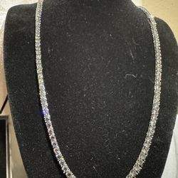 Solid 925 Sterling Silver And Some  Moissonite 