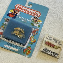 2 Nintendo Power Collector Pins Bowser 
