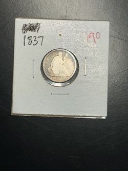 1837 Seated Dime (First year issue in series) lower good condition range