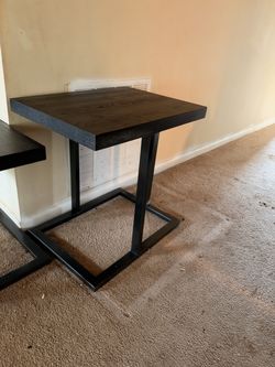 3-Piece Modern Industrial Side Table Set