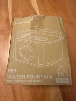 Pet Water Fountain Neareal 3.2L Stainless Steel Pet Water Fountain – Open Box