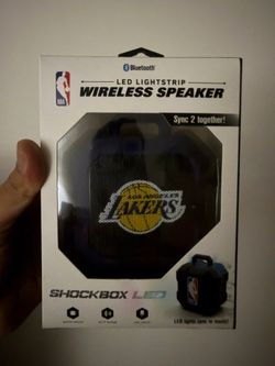 NEW Lakers Bluetooth Speaker LED Shockbox | NBA Wireless Speaker