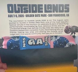 Outside lands Sunday August 9th ticket