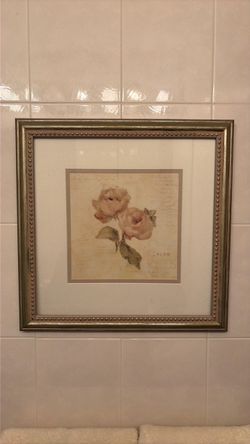 Beautiful peach rose print