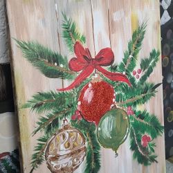 Christmas Canvases Hand Painted