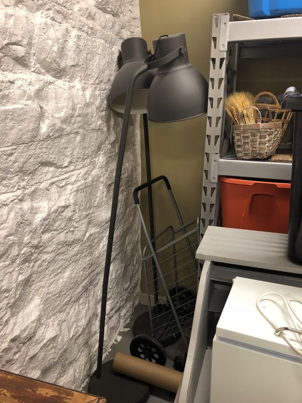 Two Ikea Hektar Floor Lamps Dark Gray For In East Saint Louis Il Offerup