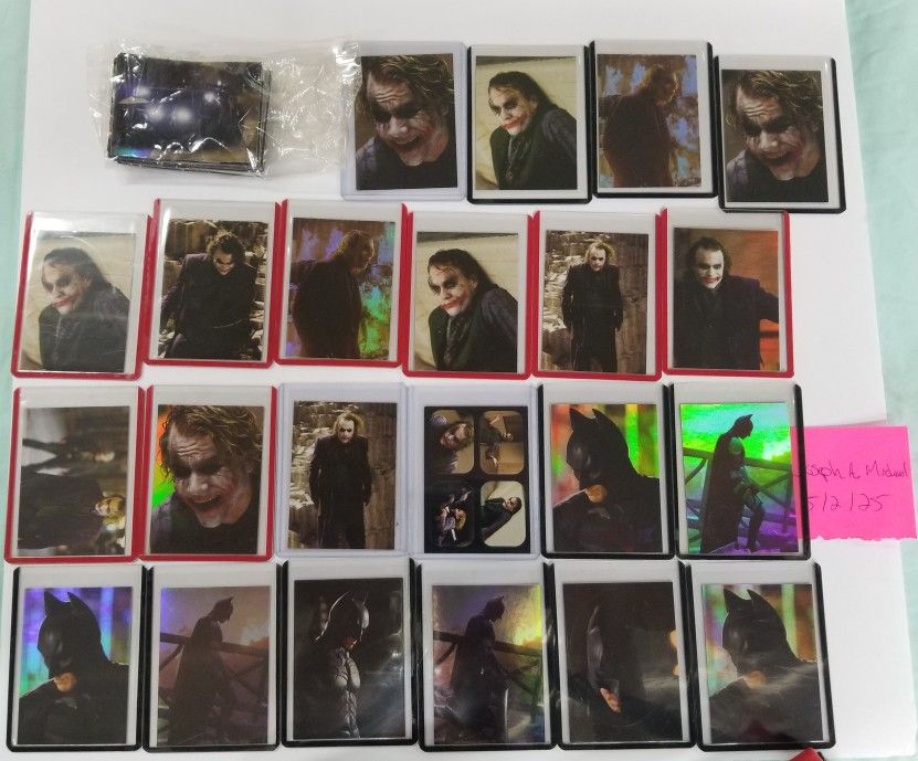 Rare 2008 Batman Dark Knight Heath Ledger Joker Rookie Sticker Cards + Refractors lot