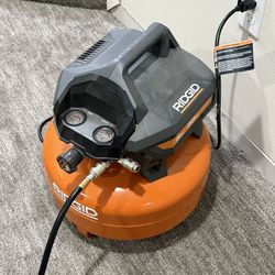 6 Gal. Portable Electric Pancake Air Compressor w/ 18GA Brad Nailer, 16GA Straight Finish Nailer, & 18GA Finish Stapler