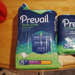 Prevail underpads 10 total packs for $20 Or everything for $25