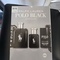 Ralph Lauren Polo Black Eua De Toilette Set